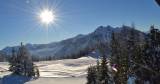 Ein Ausblick auf die Ski amadé neben dem Hotel Alpina Family, Spa & Sporthotel. 
