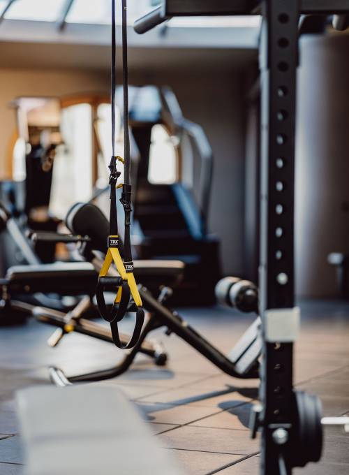The modern gym at Alpina Alpendorf
